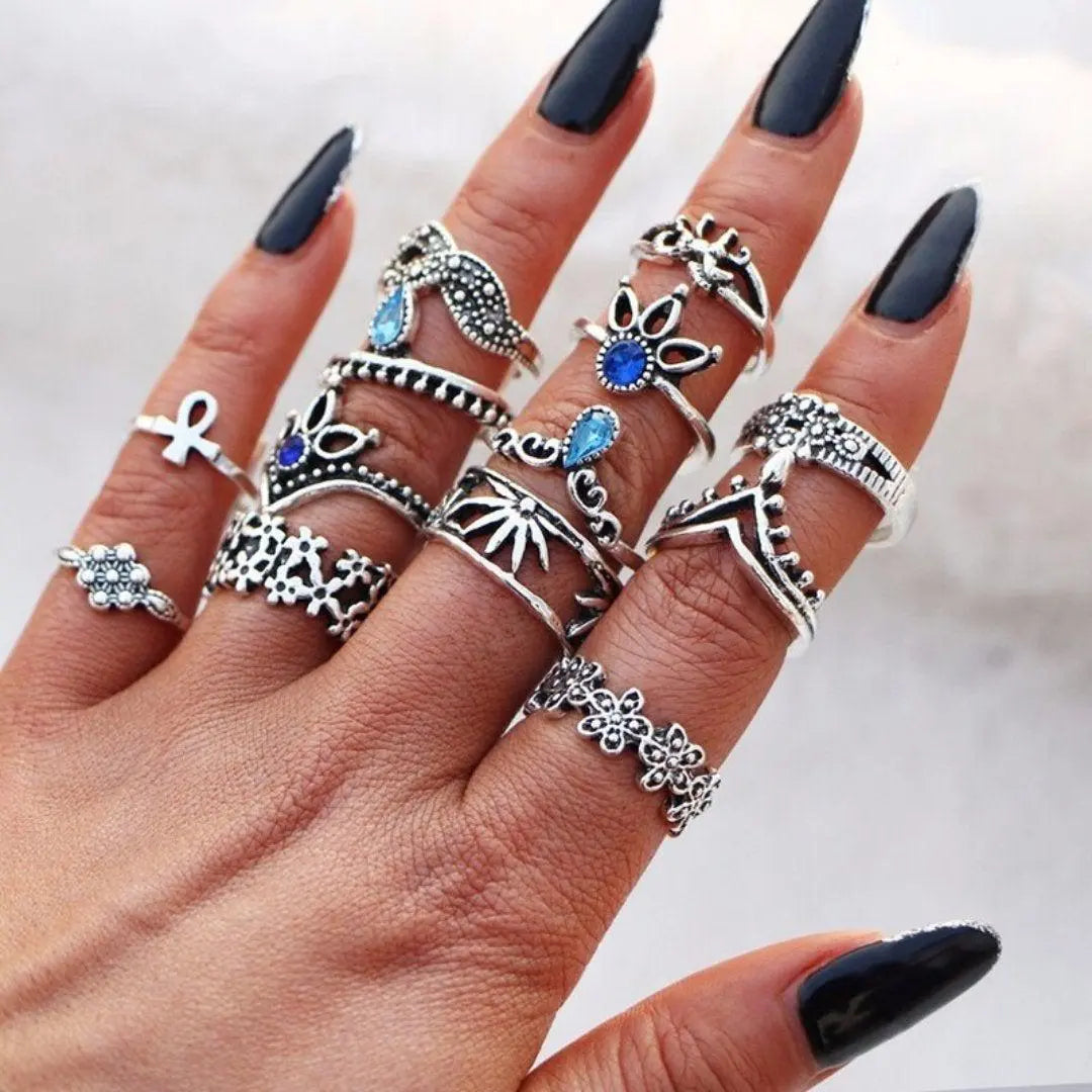 Einzigartiges Set mit 8 bis 12 Ringen