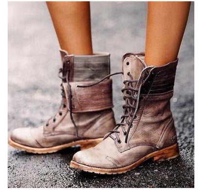 Rowena | Damen Vintage-Schnürstiefel