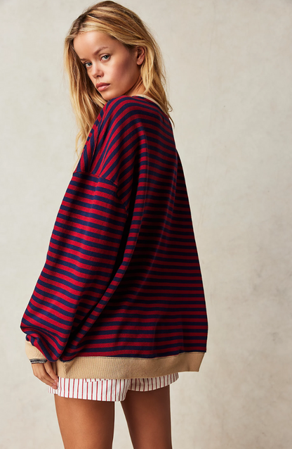 Ashley | Speelse gestreepte trui