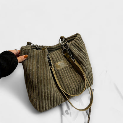 Mercy | Weiche Cord-Schultertasche