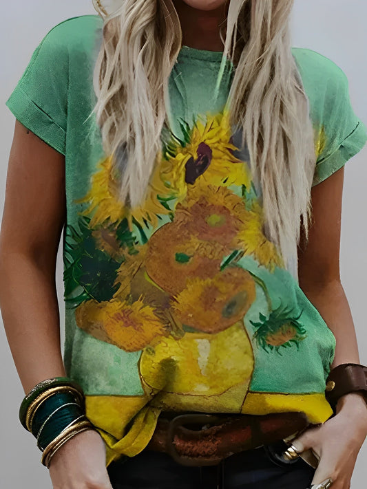 Van Gogh Sonnenblumenmalerei T-Shirt