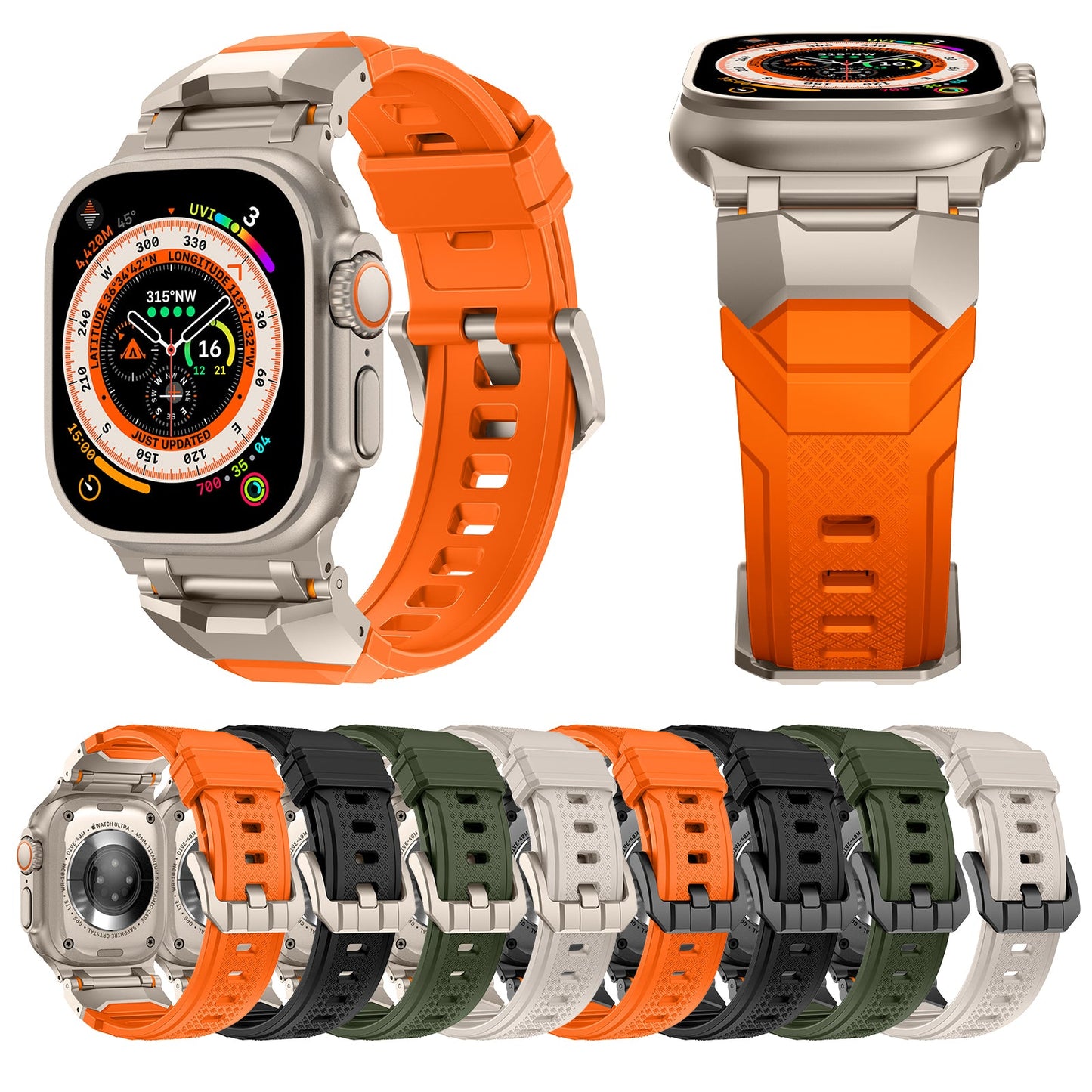 Zephyr siliconen Apple Watch-bandje