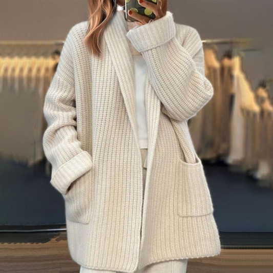 IRENE | Gebreid vest van wolmix