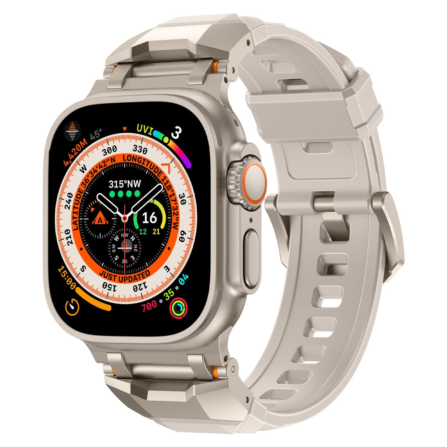 Zephyr siliconen Apple Watch-bandje