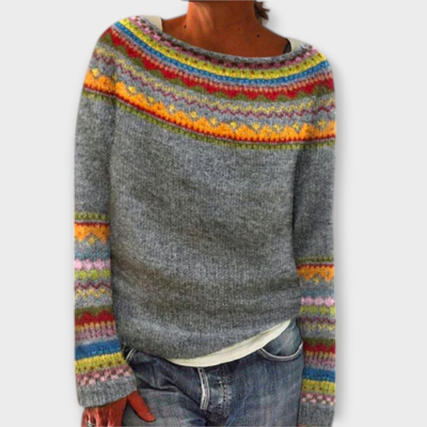 Vintage gebreide trui voor dames