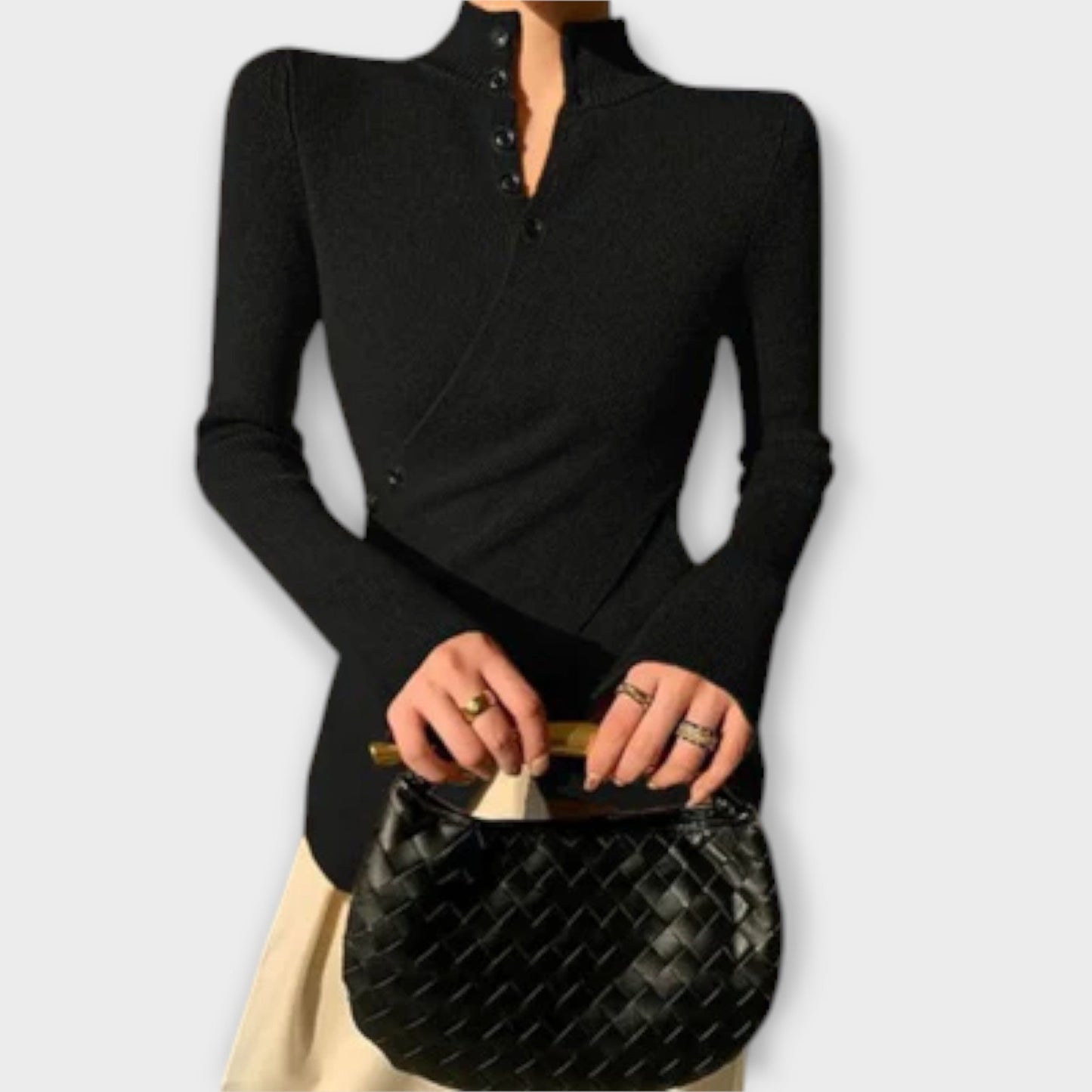 Michiko – Elegante Slim Fit Gebreide Trui