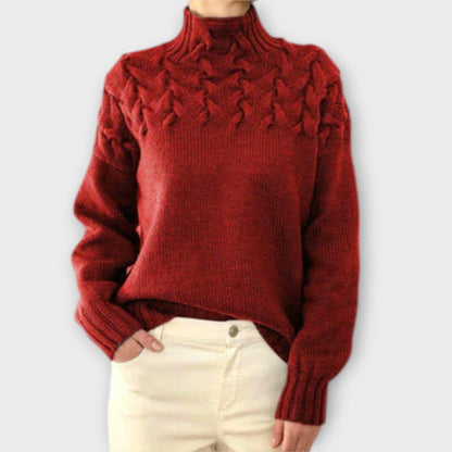 Eva - Damespullover met kabeldetails