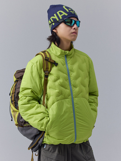 DryBench – Unisex Outdoor-Daunenjacke mit Kontrastkragen