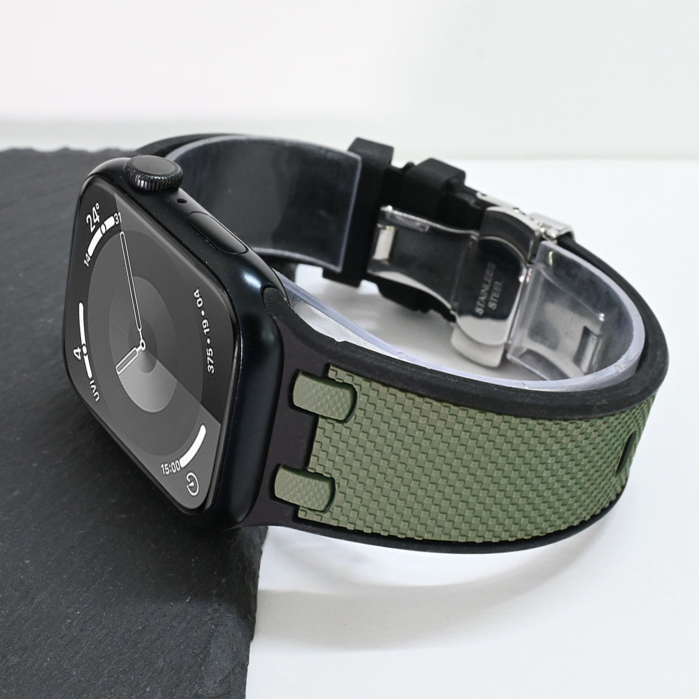 Tactische siliconen Apple Watch-band