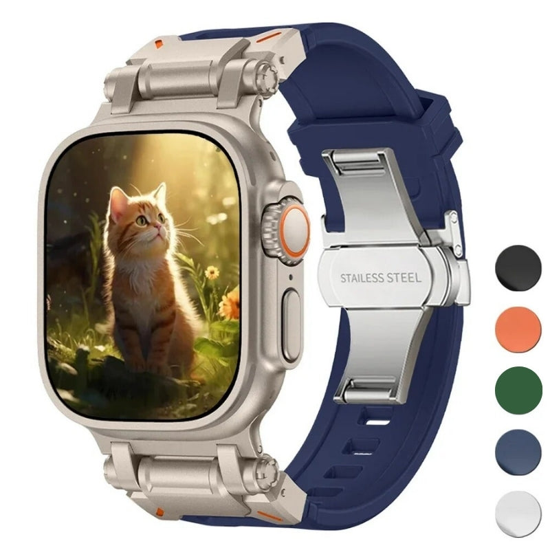 TitaniumBuckle™️ Silikon Apple Watch Armband