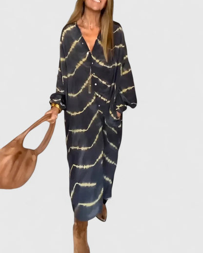 Susan™ | Elegant Boho Striped Maxi Dress