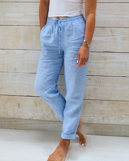 LIVIA™ | Luchtige linnen broek met stretch-comfort