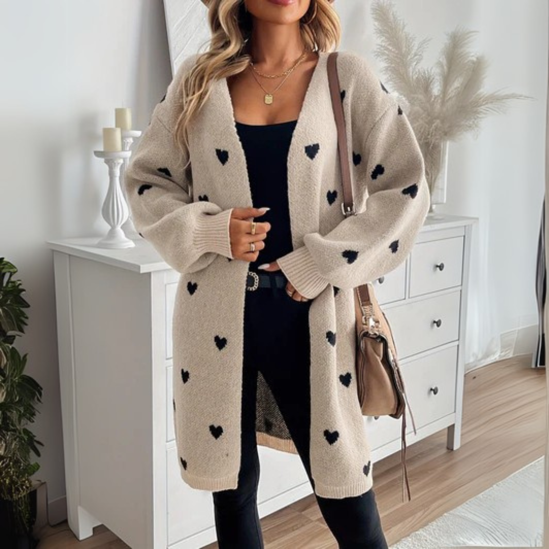 Julia | Vest met hartjespatroon