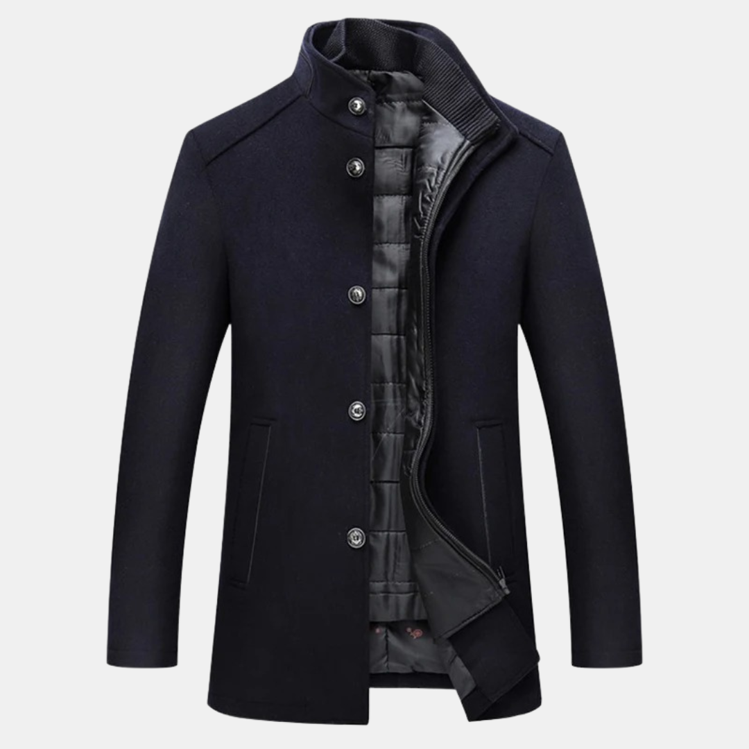 Jonathan™ | Dikke wollen trenchcoat
