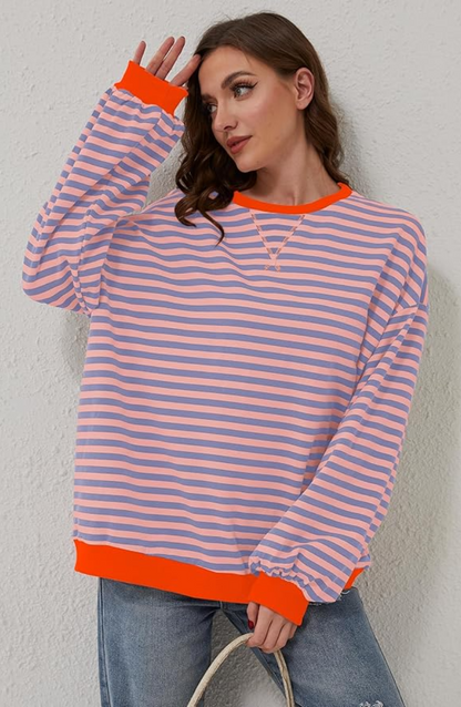 Ashley | Speelse gestreepte trui