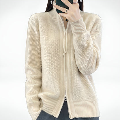 Giovana – Kaschmir-Cardigan mit Reißverschluss