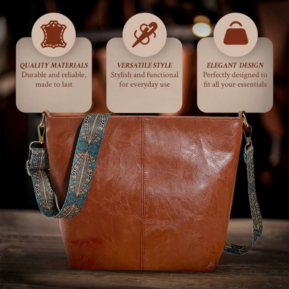 Chelseys Vintage Charme | Leder Schultertasche
