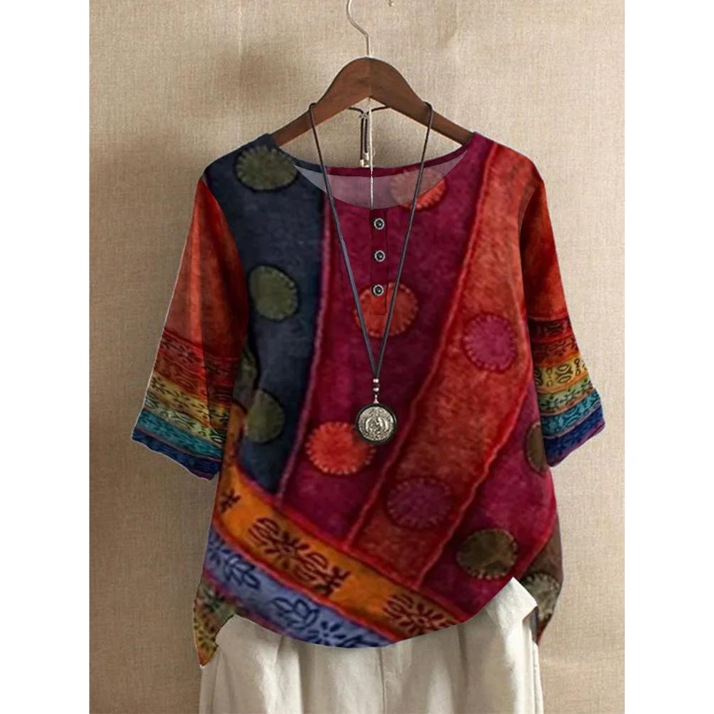 Valarie – Kleurrijke boho-top