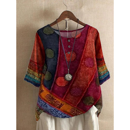 Valarie – Kleurrijke boho-top