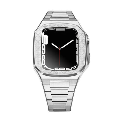 Luxuriöses Metallgehäuse-Armband für Apple Watch 44/45 mm
