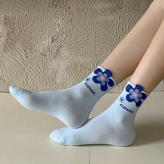 Casual sokken met bloemenprint