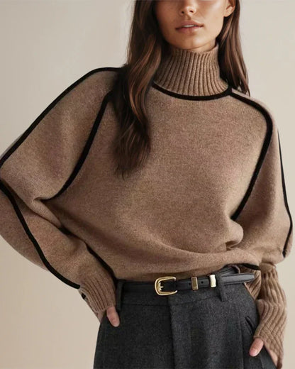 Bella - Modieuze coltrui met strepen