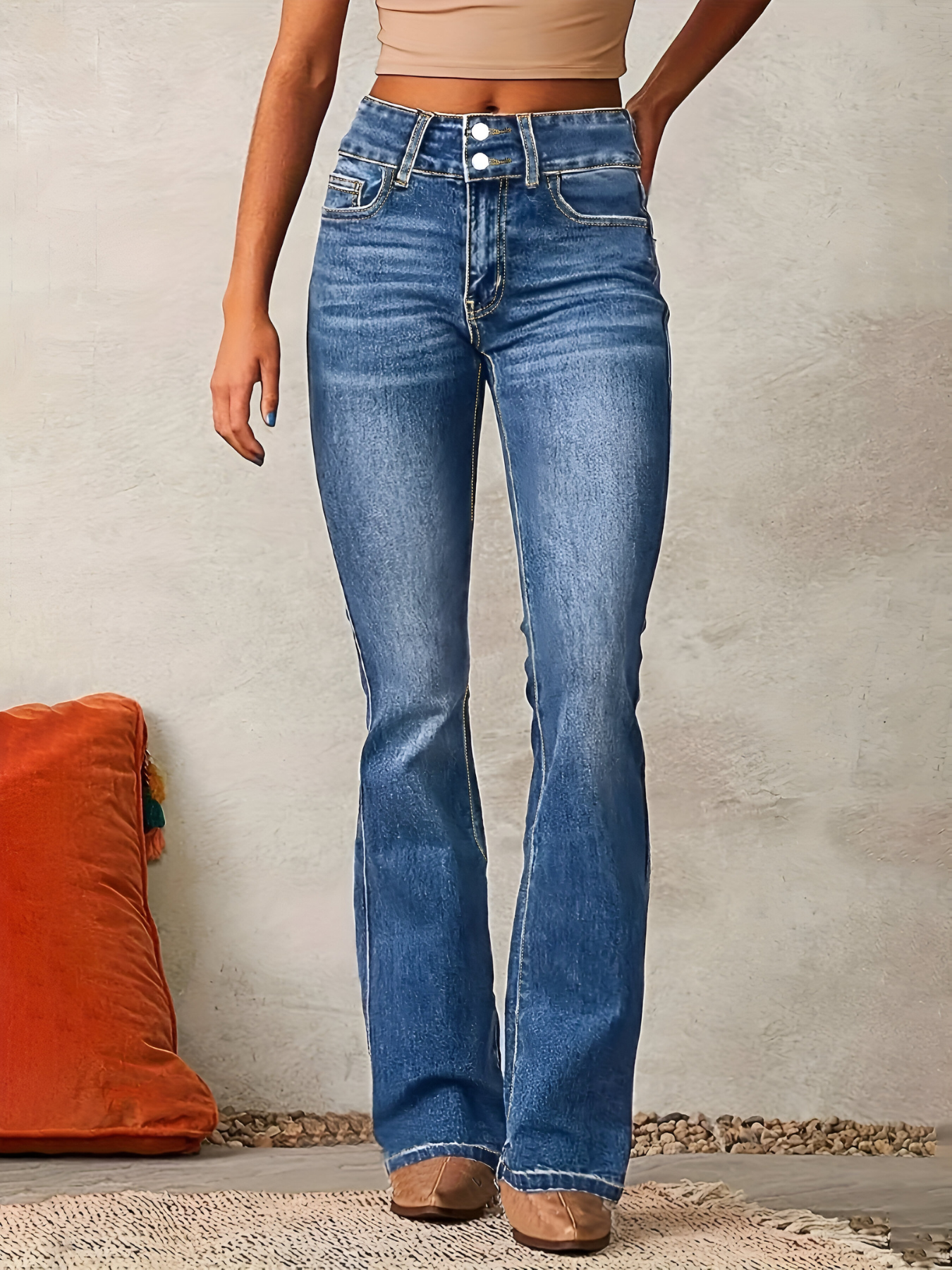 Isabel™ – High-waist uitlopende jeans