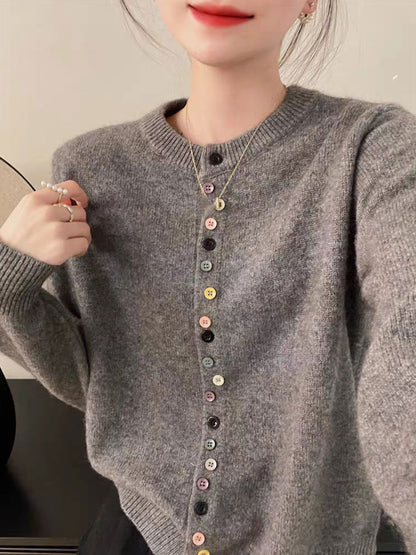 AALIYAH™ | Elegante gebreide cardigan met knoopsluiting