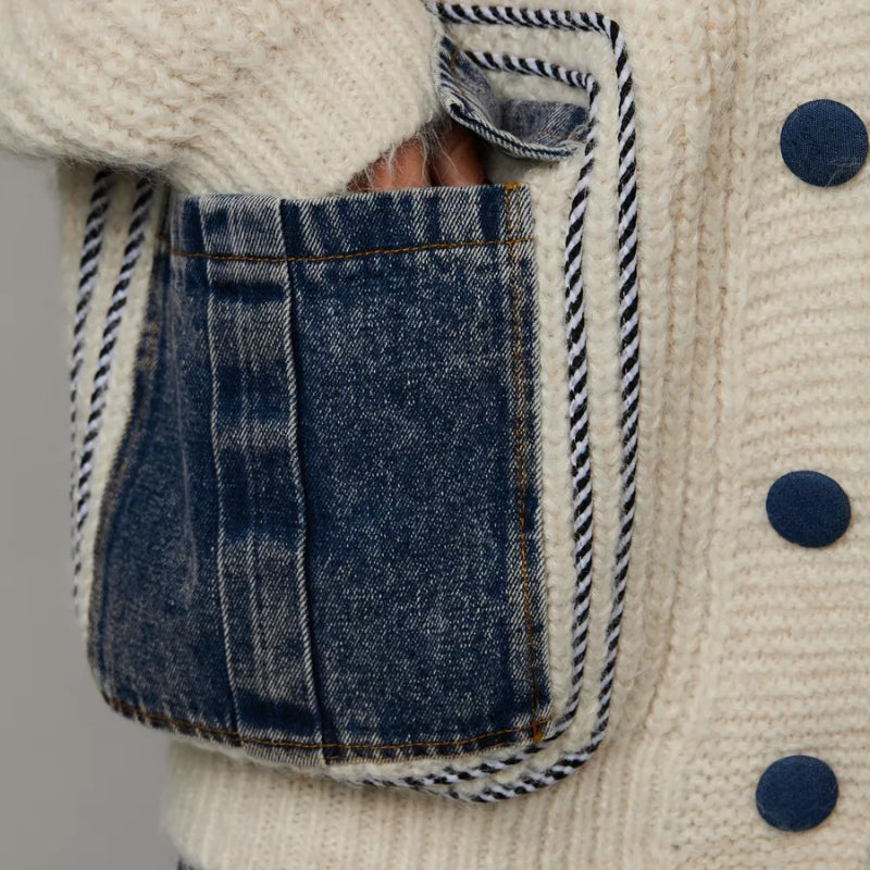 Marone Strickjacke