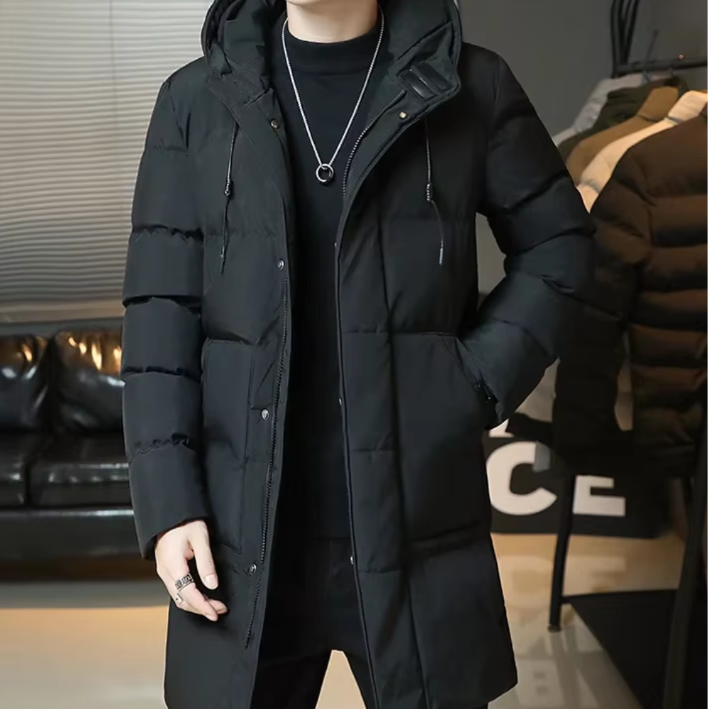 Elegante lange Winterjacke