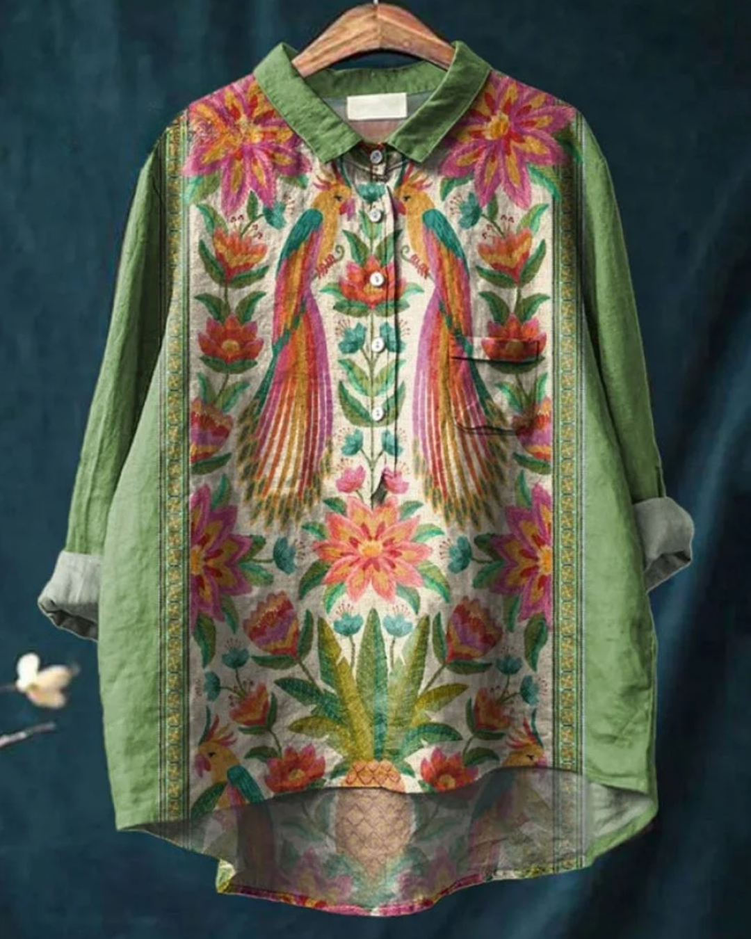 Jenny | Stijlvolle bloemenblouse met knoopjes