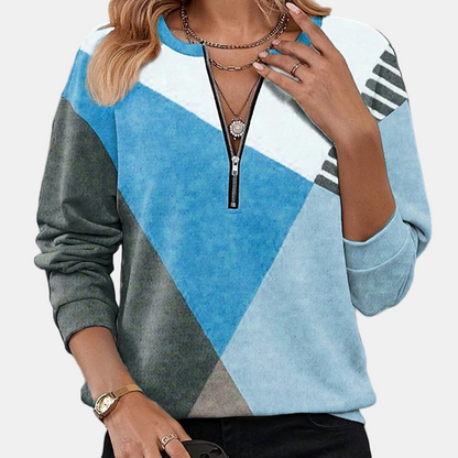 Elara™ | Geometrisches Soft-Sweatshirt