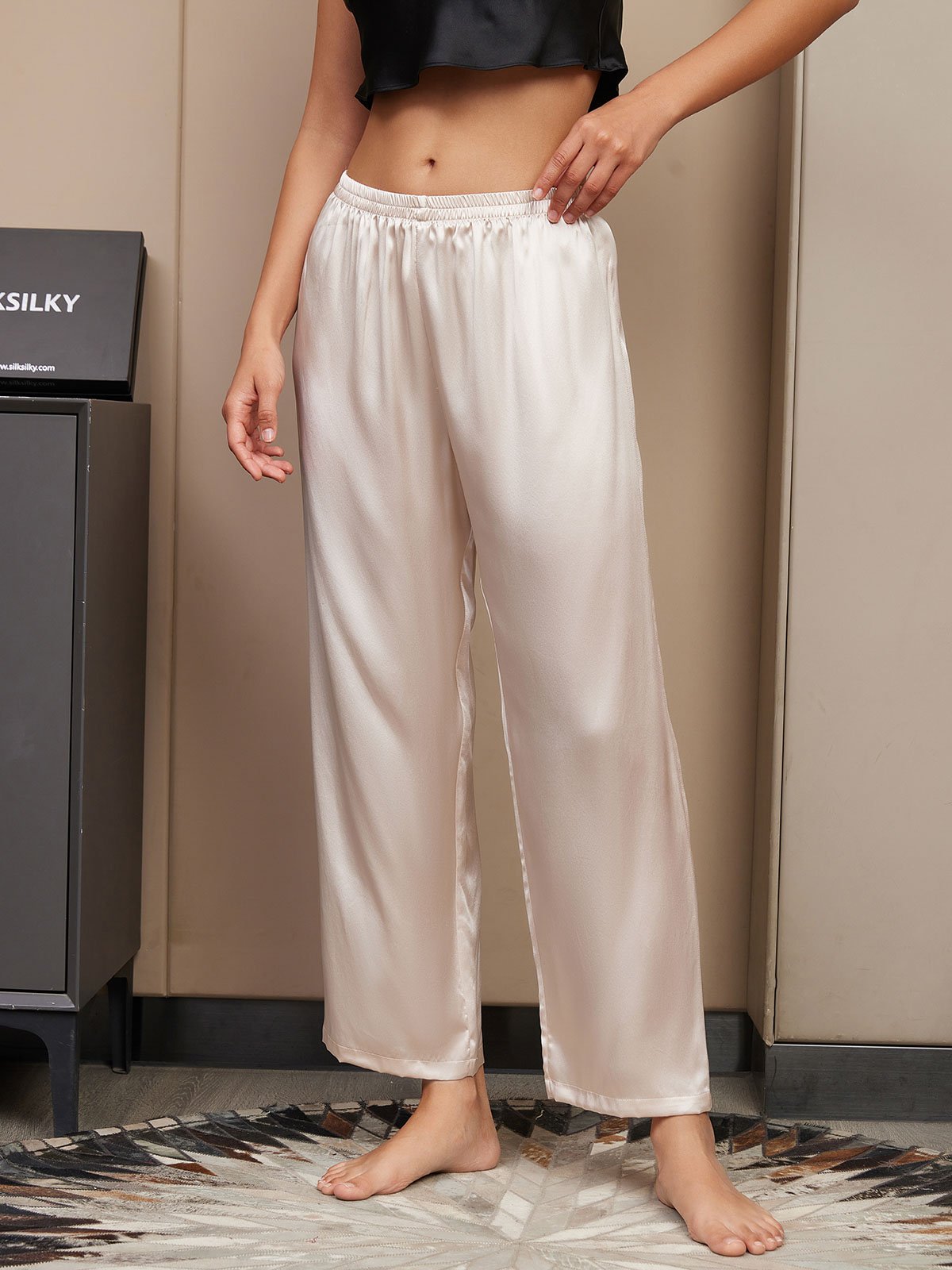 Pantalons De Nuit Pour Femmes Pure Soie Classique