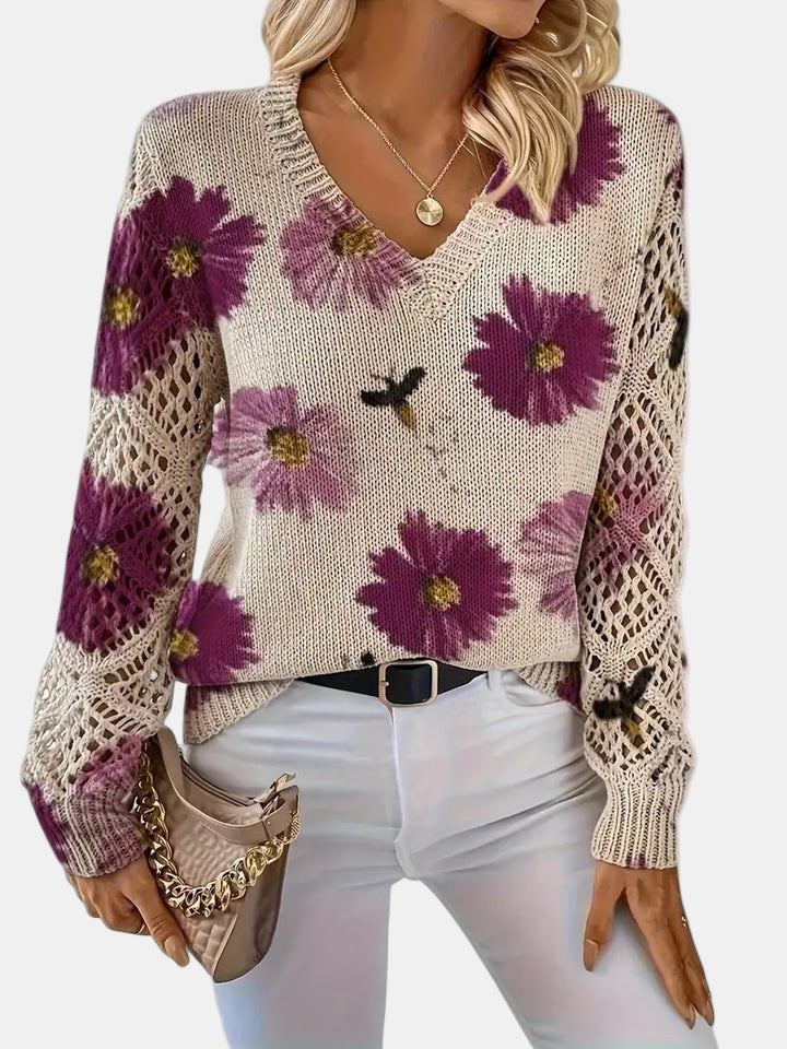 Elara™ | Cardigan mit floraler Eleganz