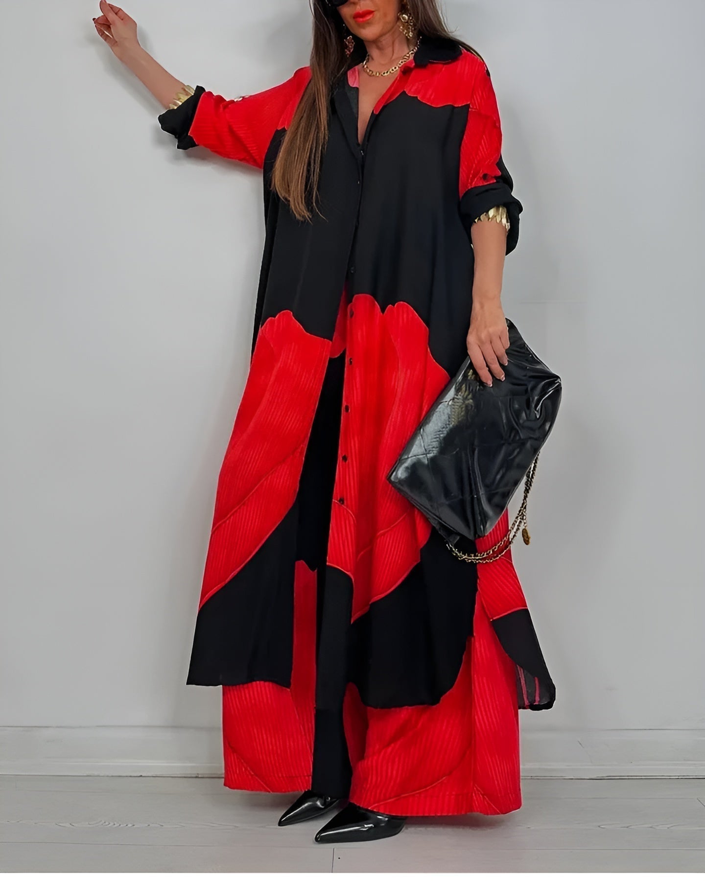 Esther™ – Moeiteloze Artistieke Blouse- en Broekset