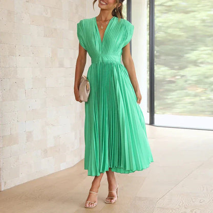 Adela™ | Elegante geplooide maxi-jurk