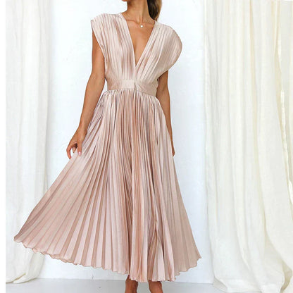 Adela™ | Elegante geplooide maxi-jurk