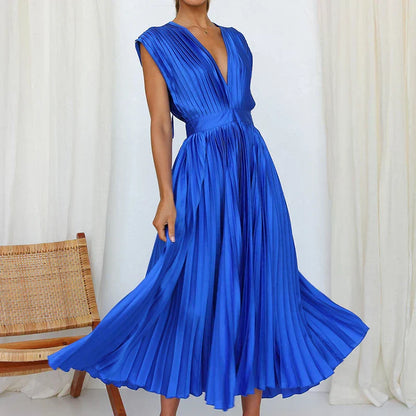 Adela™ | Elegante geplooide maxi-jurk