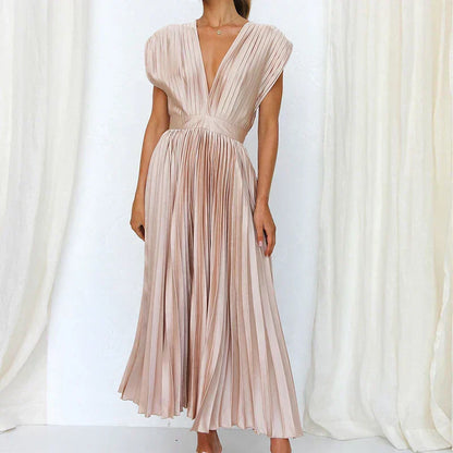 Adela™ | Elegante geplooide maxi-jurk
