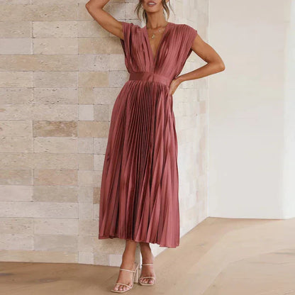 Adela™ | Elegante geplooide maxi-jurk