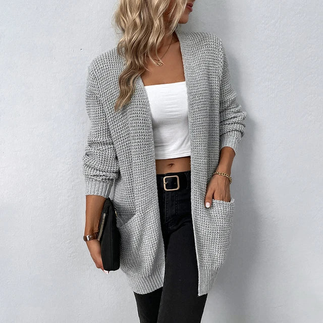 Nancy | Casual gebreid vest met zakken