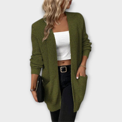 Casual gebreid vest met zakken