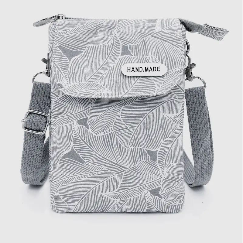 Tas Met Vintage Bladmotief
