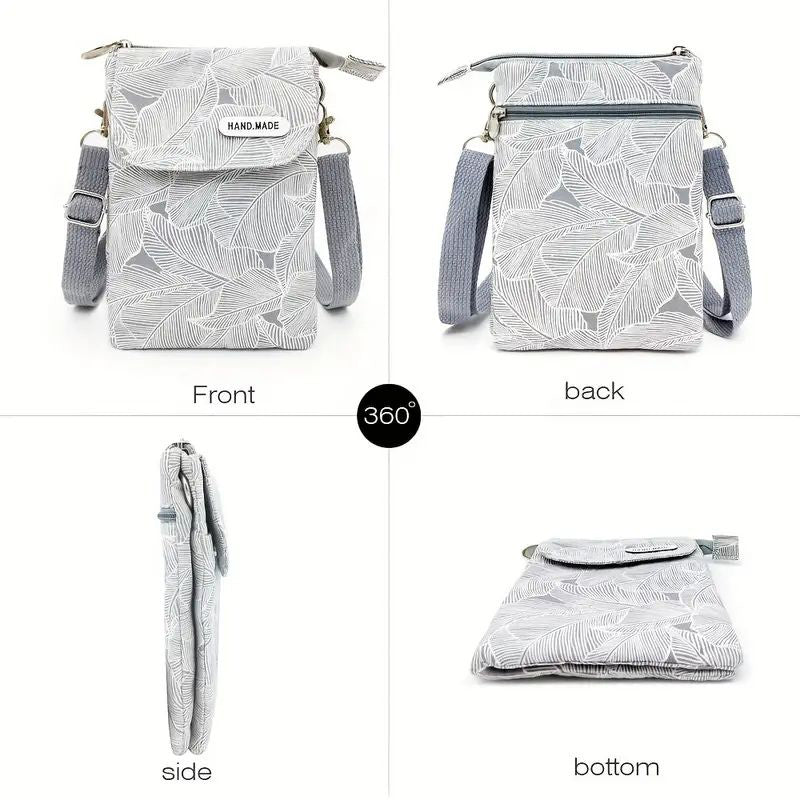 Tas Met Vintage Bladmotief