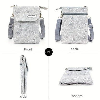 Tas Met Vintage Bladmotief