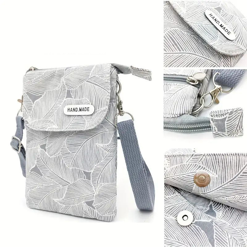 Tas Met Vintage Bladmotief