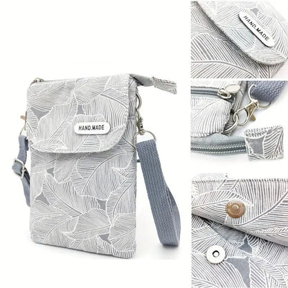 Tas Met Vintage Bladmotief