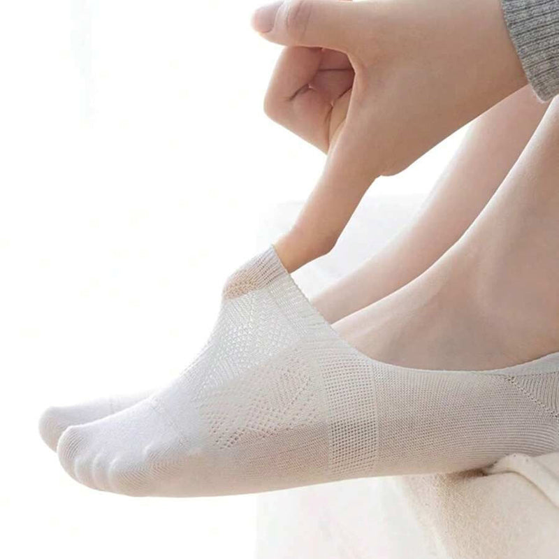 Chaussettes Respirantes De Couleur Unie