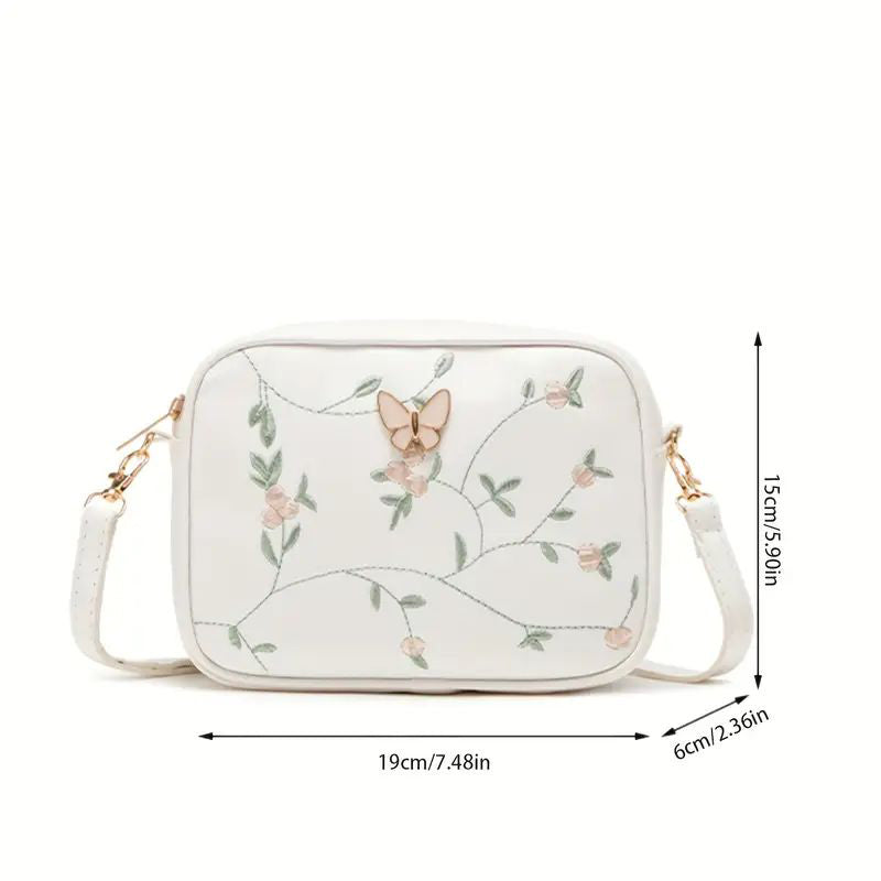 Casual Tas Met Geborduurd Bloemenpatroon