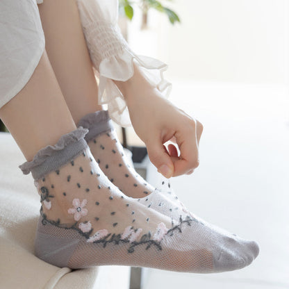 Chaussettes Fleuries Respirantes